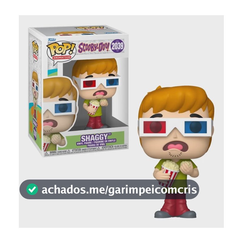 Boneco Funko Pop! Scooby Doo - Salsicha Com Óculos 3d candide