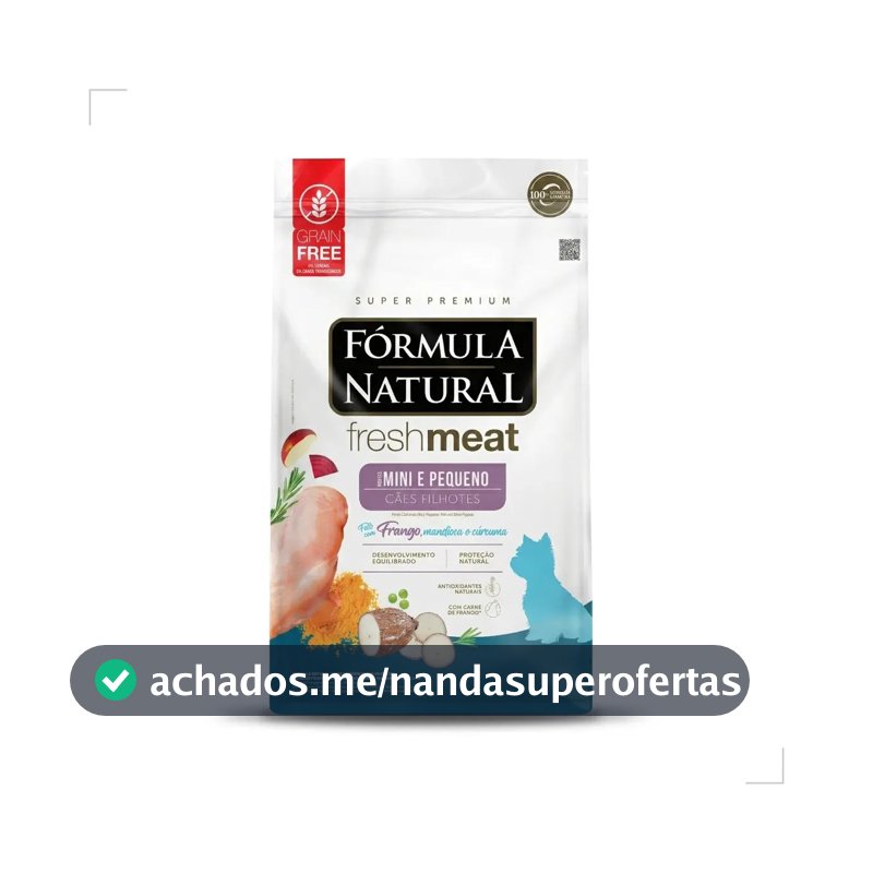 Fórmula Natural Fresh Meat Cão Filhote Mini e Pequeno Cão Filhote 2,5kg