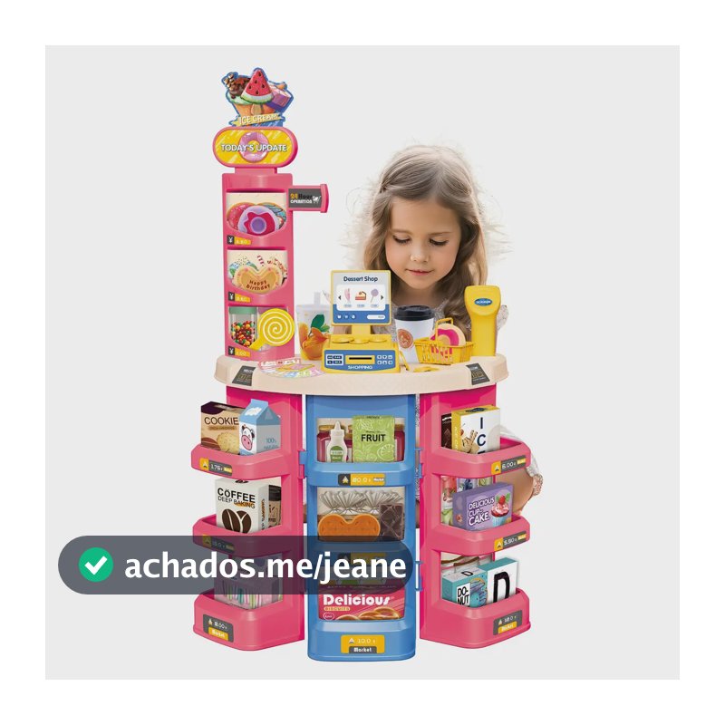 Mercadinho Confeitaria Infantil Doceria Brinquedo 62 Peças