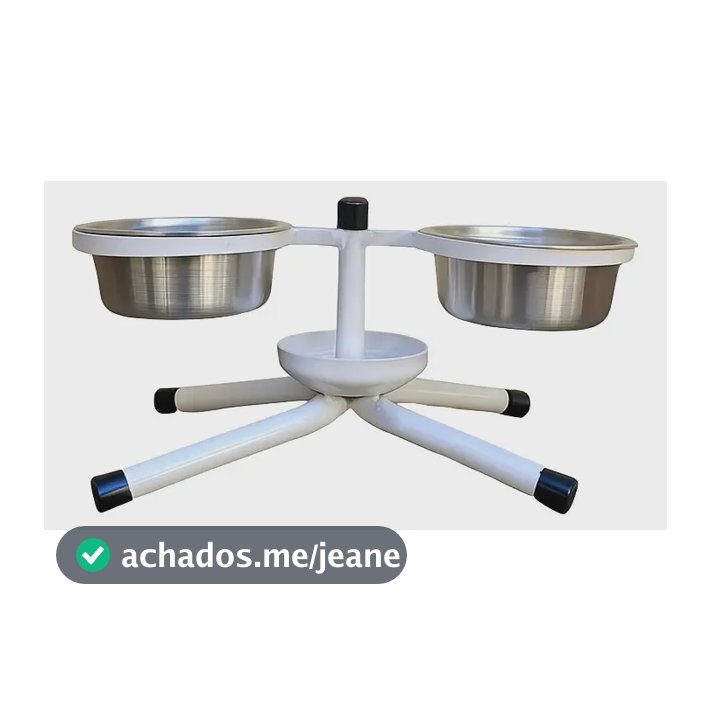 Comedouro Duplo Mini-pp Elevado Lmc Pets Anti Formigas 0 Branco