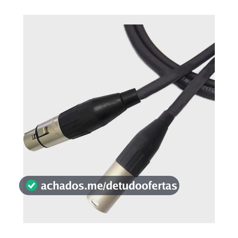Cabo Microfone XLR Santo Angelo Balanceado 10m Preto Sa2x