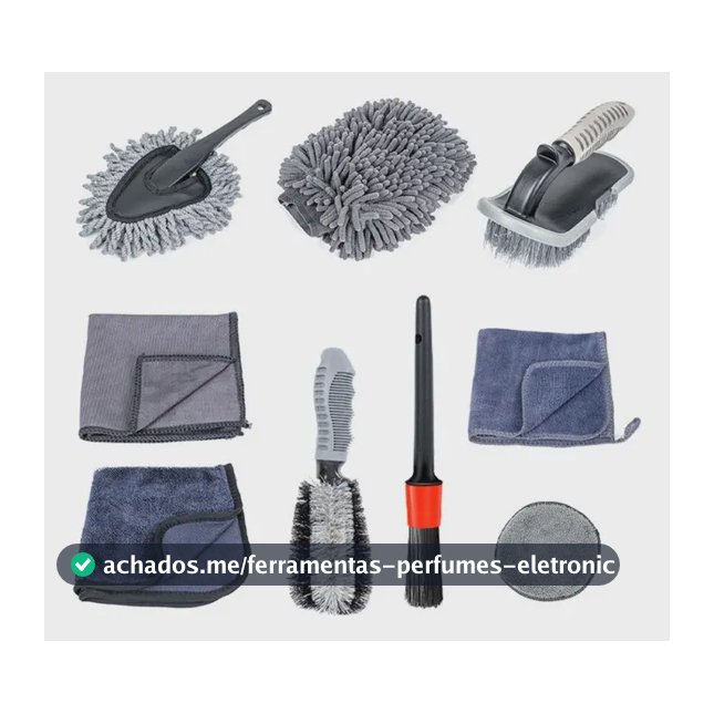 Kit De Escovas De Lavação Detalhamento Lavar Carro 9 Peças