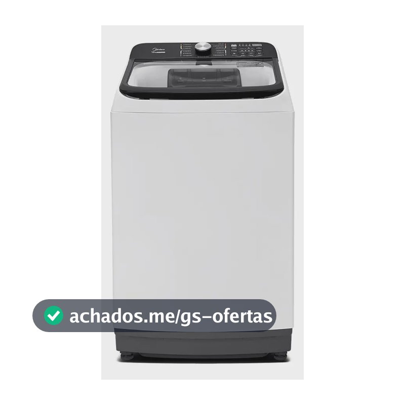 Máquina de Lavar Midea MA512W150A 15kg Wave Agitator Branca