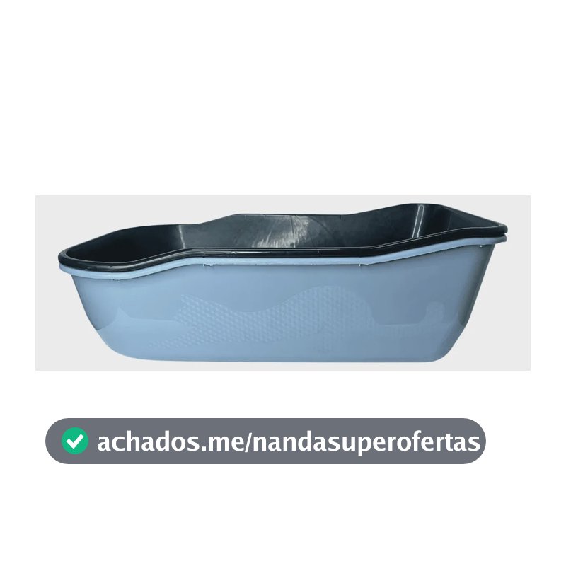 Caixa Areia Furbox Banheiro Gatos Alta Funda Grande Bandeja Cor Azul-celeste