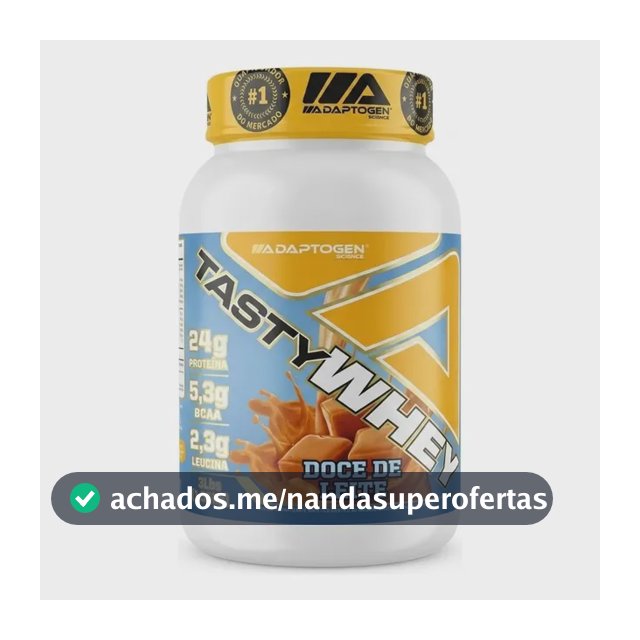 Suplemento Tasty Whey 3w Adaptogen Science Gourmet Pote 900g Doce De Leite