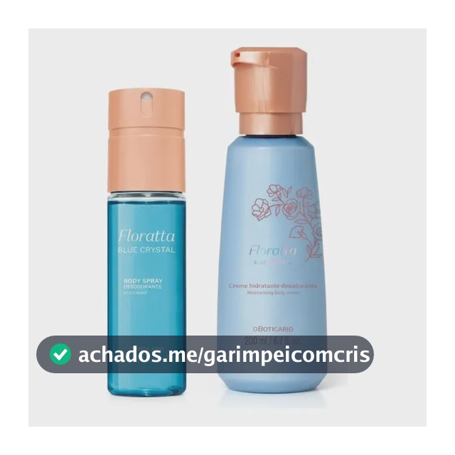 Combo Floratta Blue Crystal: Body Spray + Creme Corporal