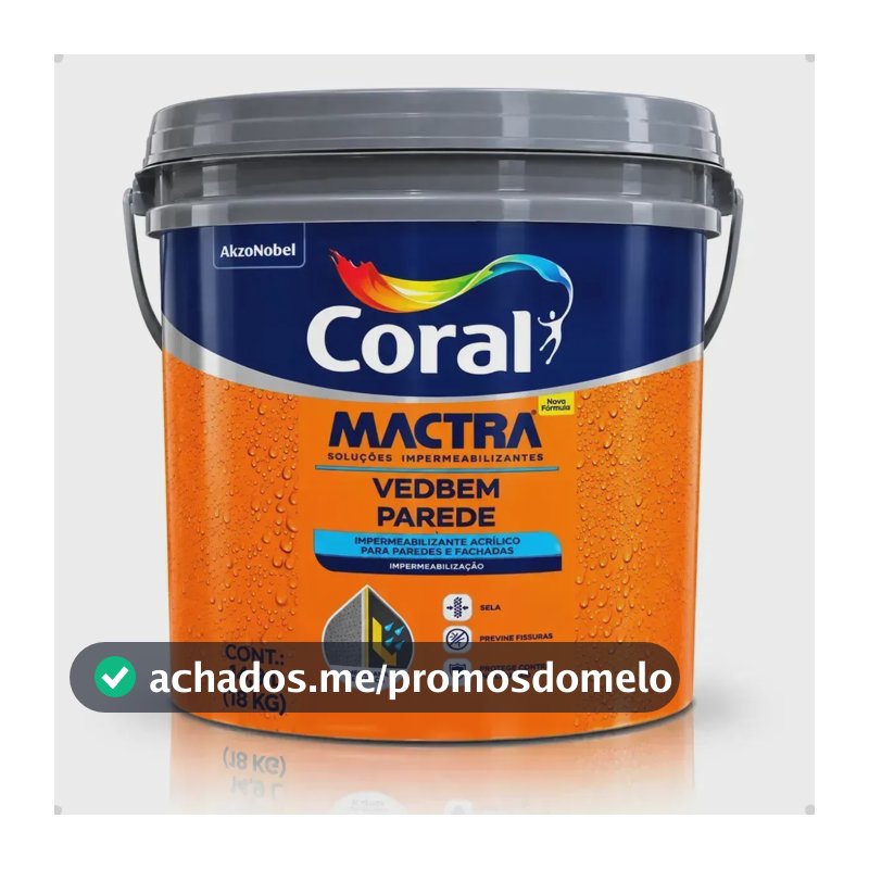 Tinta Borracha Líquida Coral Vedbem Parede 18kg Branco Fosco