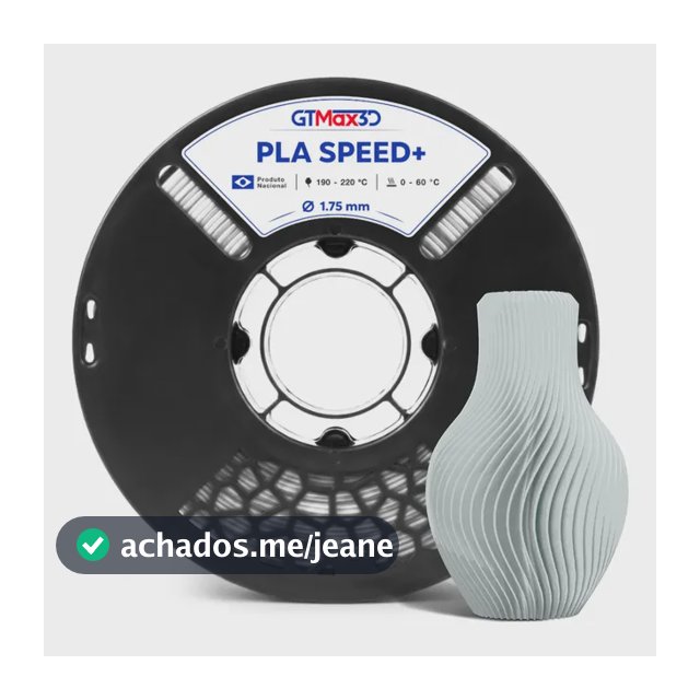 filamento pla+ 1.75mm 1kg speed+ impressão 3d Branco GTMax3D