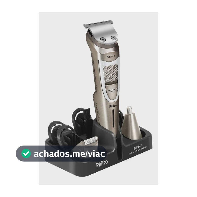 Aparador de Pelos Philco Multigroom 8 Em 1 Pap16 Cor Chumbo