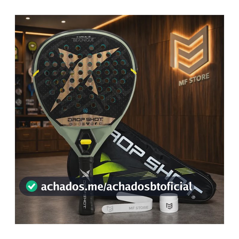 Raquete De Padel Drop Shot X-drive 1.0 + Brindes Verde
