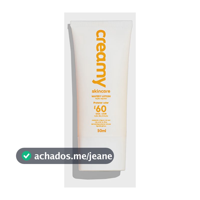 Protetor Solar Facial Creamy Watery Lotion FPS 60 50ml