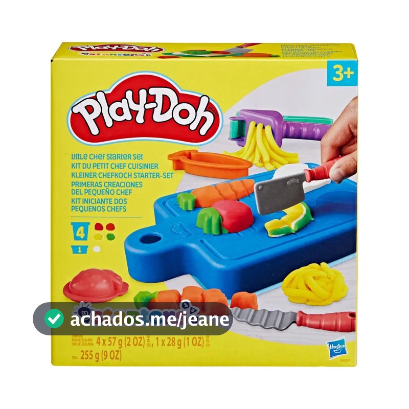 Conjunto Play-doh Pequenos Chefs Starter Branco Vermelho Verde Laranja E Amarelo