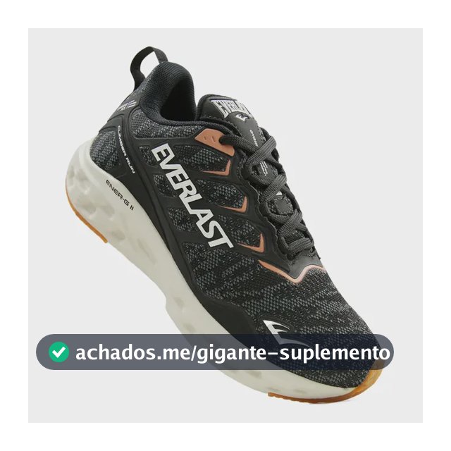 Tênis Everlast Climber Run Academia Treino Fitness Unissex Preto/bege Liso 37
