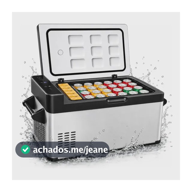Geladeira Portátil 30l 12v/24v Com Fonte 110v/220v Caminhão 12/24v E 110/220v
