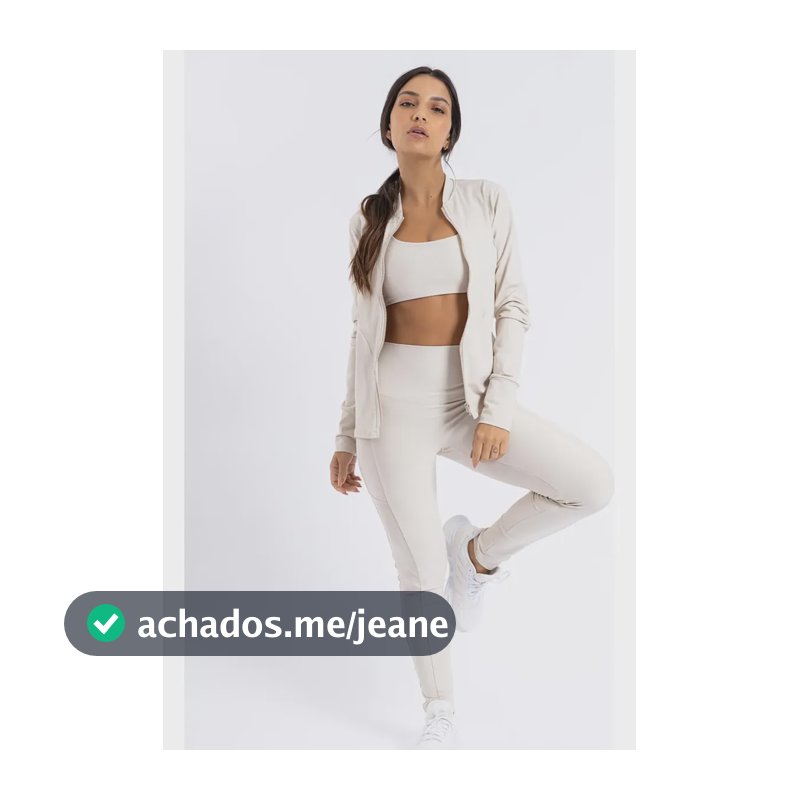 Calça Legging Com Bolso Pozze Bege Zero Transparência Treino Bege M