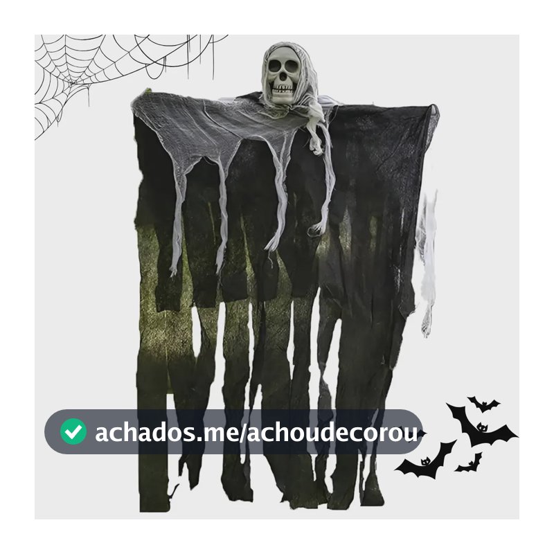 Decoração Halloween Caveira Voadora Esqueleto Dia Das Bruxas - Dravonix