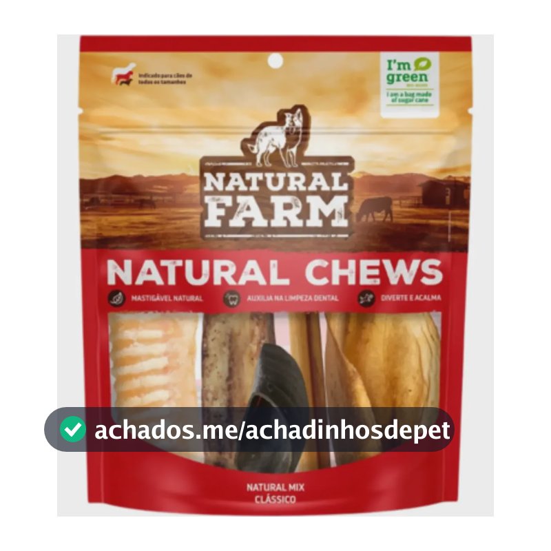Mordedor Natural Mix Osso Esofago Traqueia Orelha Bovina Marrom