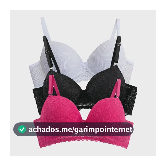 Kit 3 Sutian Soutien Com Bojo Renda Luxo Atacado Revenda