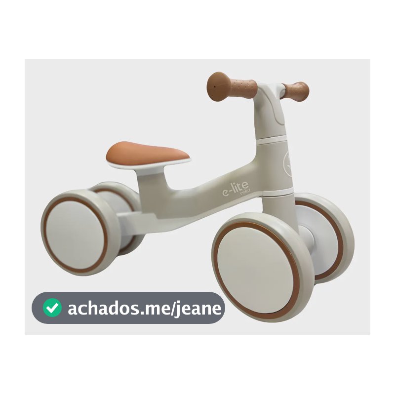 Bicicleta Equilíbrio Criança E-lite Rider Premium Baby Cores White/cinza