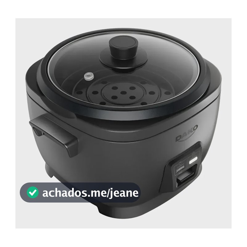 Panela De Arroz Elétrica 4l Dako 220v Cinza Escuro 60hz Preto 220v 60hz