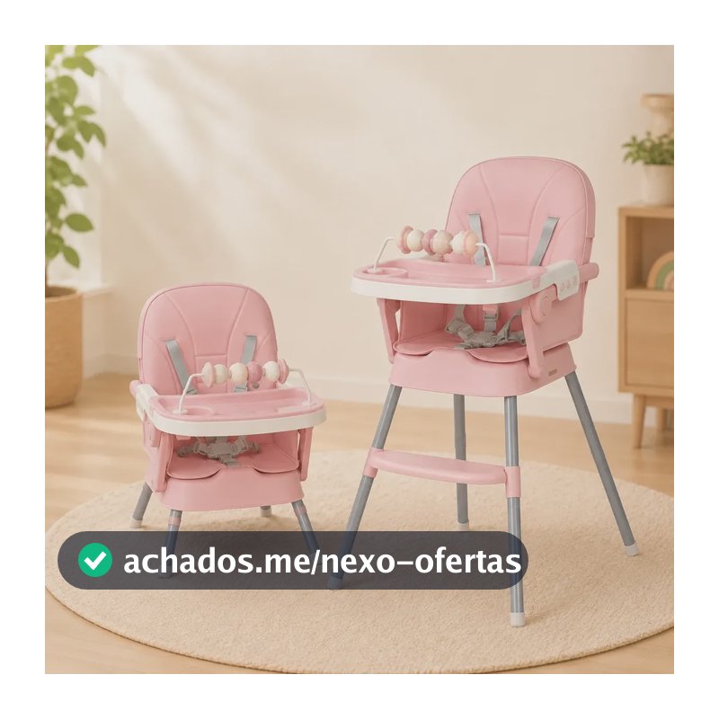 Cadeira Alimentação Bebê Portátil Ajustável Refeição Infant Cy-15 Rosa