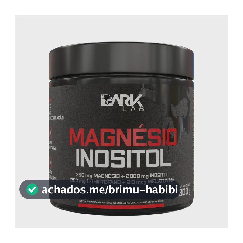 Magnésio E Inositol Taurina Melatonina 300g Dark Lab Limão - 50 Doses
