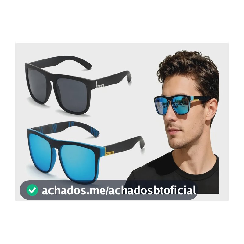 2p Óculos De Sol Polarizado Uv400 Quadrado Unissex Esportivo
