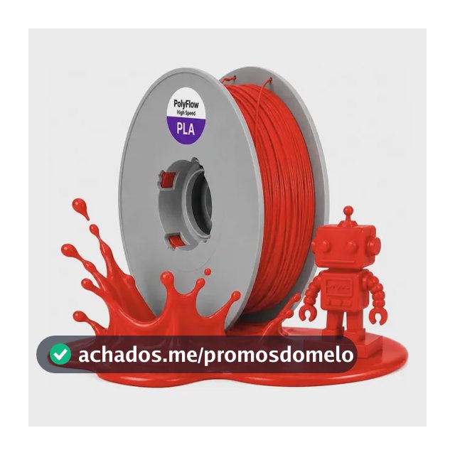 Filamento 3d Pla Polyflow 1,75mm Premium - High Speed 1kg Vermelho