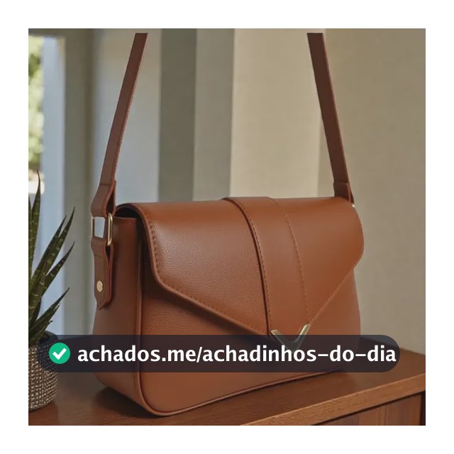 Bolsa Feminina Baguete De Ombro Com Detalhes Em Dourado
