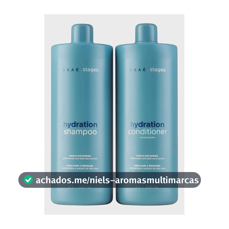 Kit Braé Stages Hydration - Shampoo 1l + Condicionador 1l