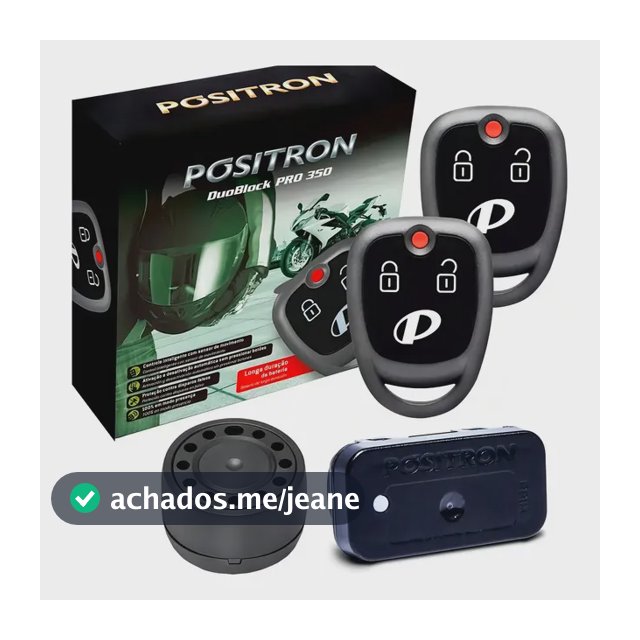 Alarme Para Motos Pósitron DuoBlock Pro 350 G8 Universal aplica em todas as motos