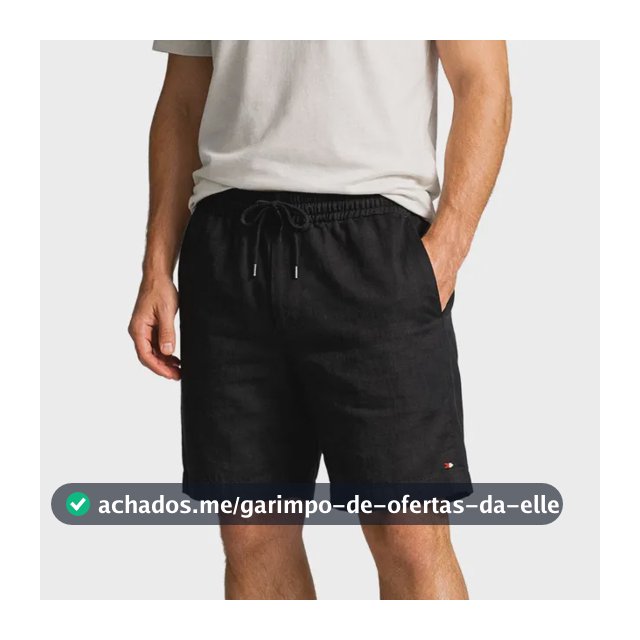 Shorts Linho Masculino Sandrini Casual Verão Confortável