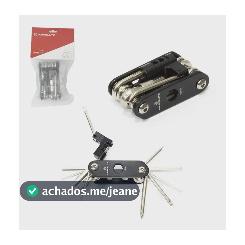 Jogo De Chave Canivete Absolute 15 Funções Bike Tk15 Allen Preto