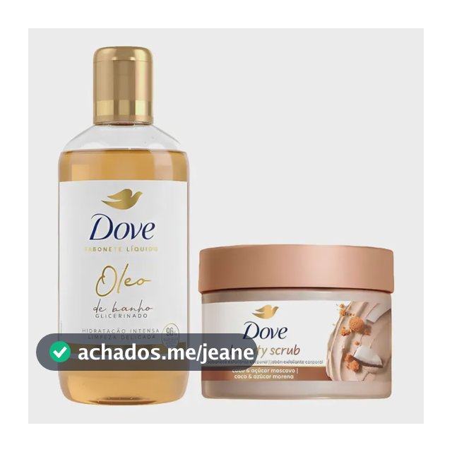 Dove Óleo De Banho Glicerinado + Esfoliante Corporal Coco Coco