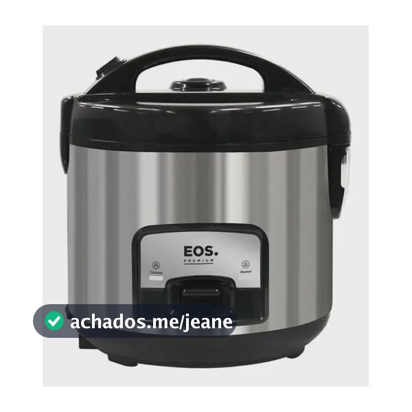 Panela Elétrica De Arroz Eos 5 Xicaras Inox Preto Frequência 60hz EPA05PI