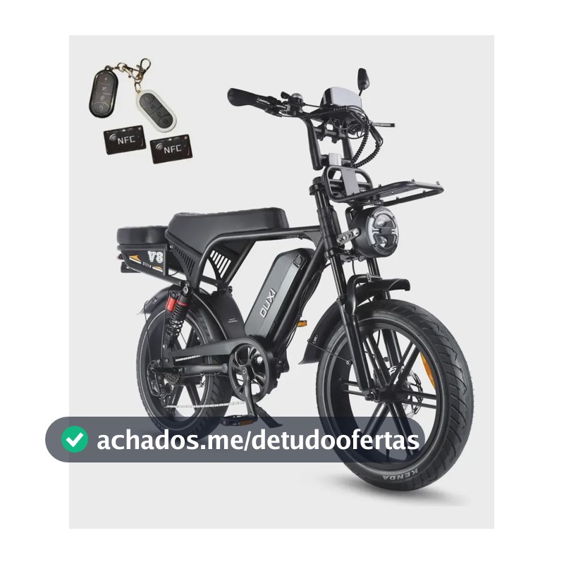 Bicicleta Eletrica Ouxi V8 Ultra 1000w Suporta 2 Passageiros Preto