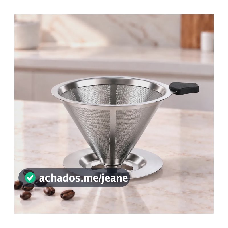 Coador De Café Inox 103 Filtro Reutilizável Aço Inoxidável Sem Papel Passador De Café Peneira Fácil De Lavar Ecológico Para Café Tradicional
