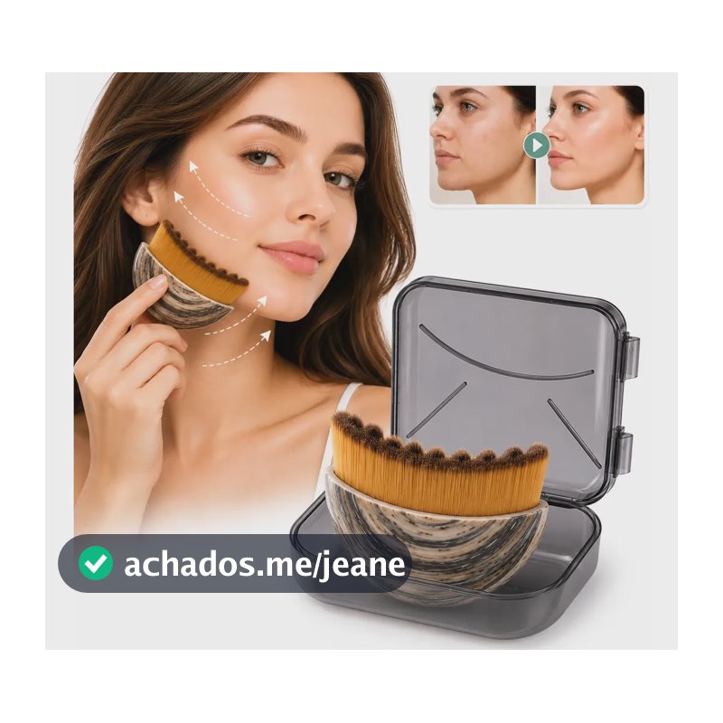 Escova Facial De Drenagem Linfática Massagem Pincel Contorno