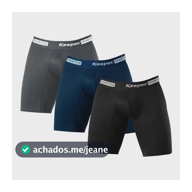 Kit 3 Cuecas Longleg Anti Assadura Masculina Shorts Esportes