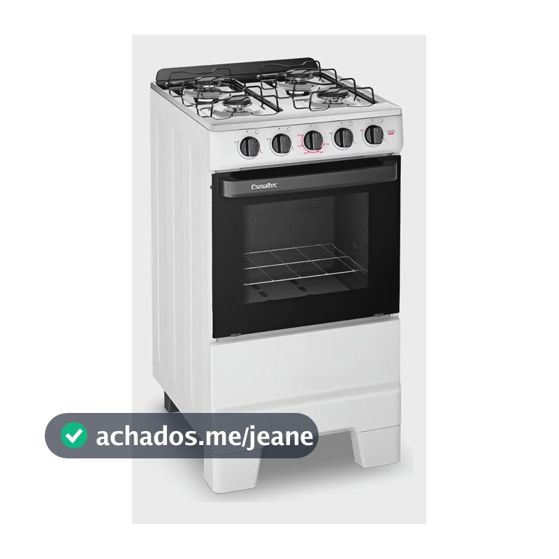 Fogão Esmaltec Ideal POP 4 Bocas de Gás Branco 50L