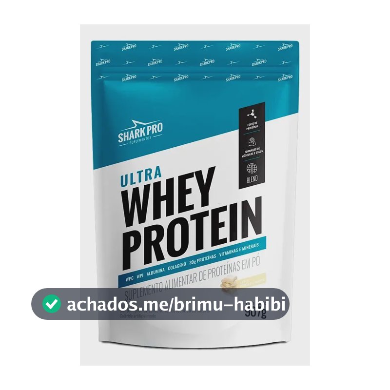 Whey Protein Ultra Refil 907g - Shark Pro Sabor Chocolate Branco