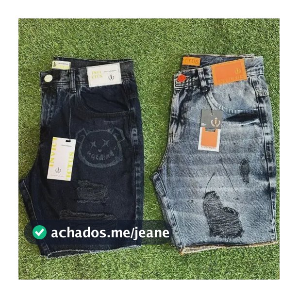 Kit 2 Peças Bermuda Masculina Jeans Jogador Tinta Shorts Emoji Branco,black Laranja 38