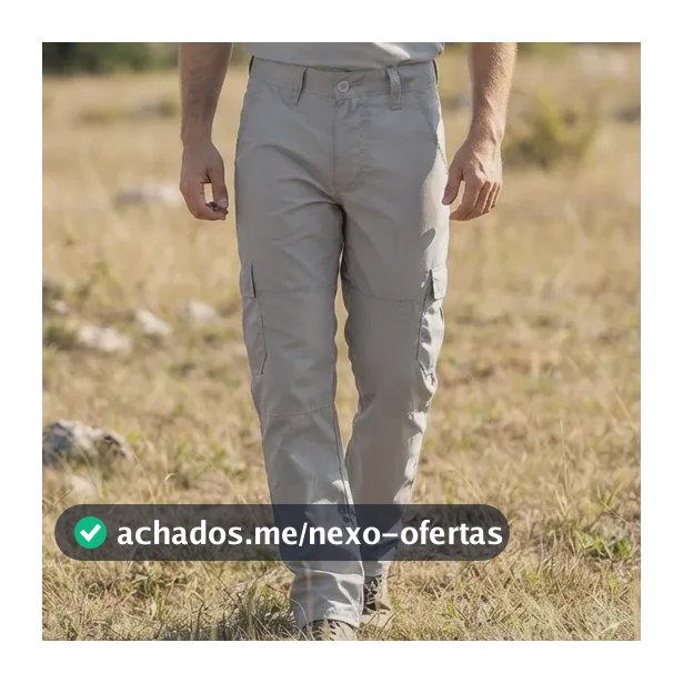 Calça Cargo Masculina Slim 6 Bolsos Ripstop Resgate