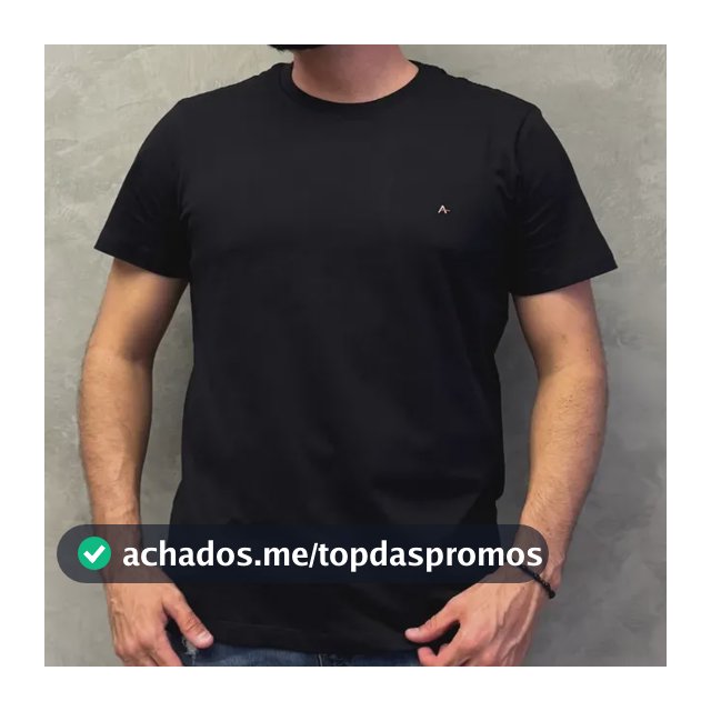 Camiseta Aramis Masculino Básica Preta Casual