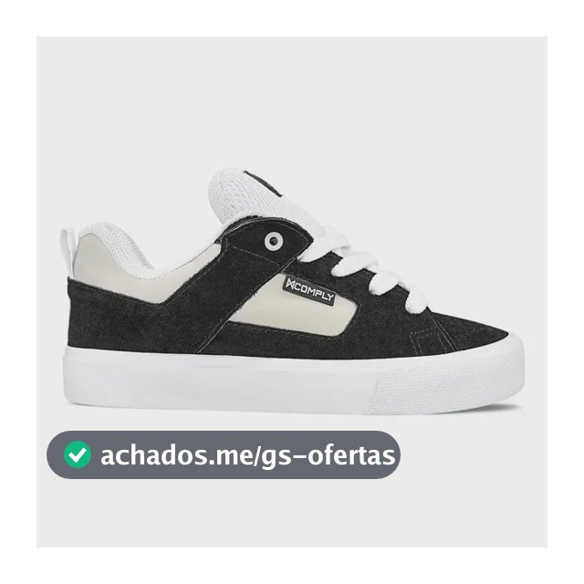 Tênis Comply Archer Original Masc/fem - Todas As Cores + Nf Preto/branco 44 Br