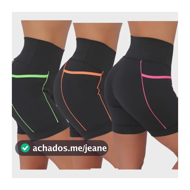 Kit 3 Bermudas Ciclista Feminina Com Bolsos Laterais