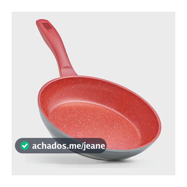 Frigideira Polishop Sauté Grand Vermelha Antiaderente 24cm Alumínio
