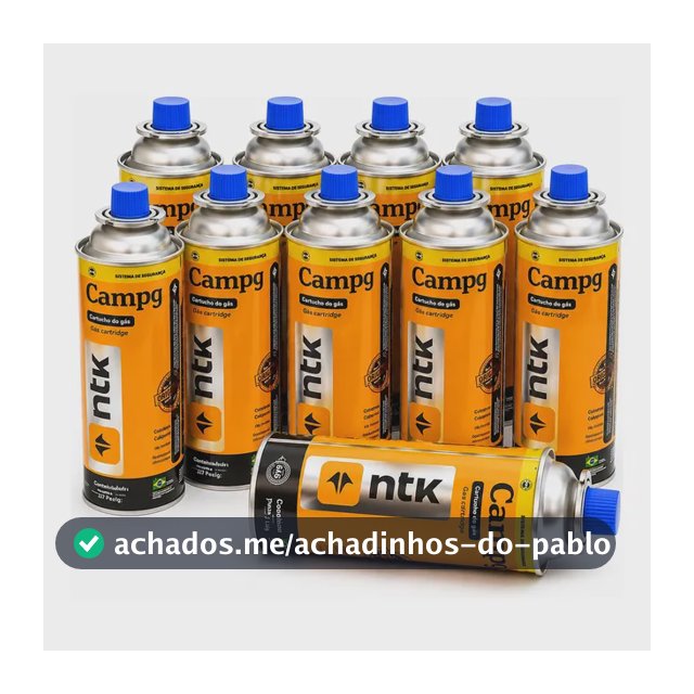 Refil Fogareiro E Maçarico Portátil 227g Liderança Kit 10 Refil