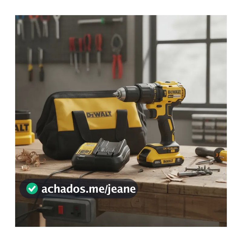 Parafusadeira e Furadeira de Impacto 13mm DEWALT DCD7781 Bateria Carregador e Bolsa para Ferramenta