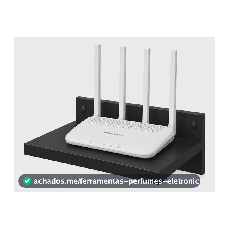 Suporte De Parede Para Roteador E Modem Organizador Em Mdf Preto